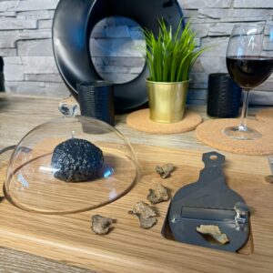 CLOCHE EN VERRE ET MANDOLINE